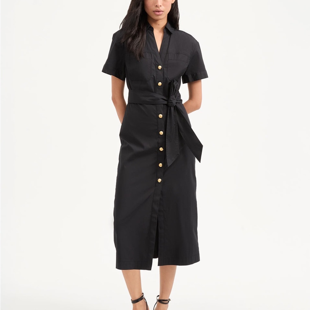 Veronica Beard Tabby Poplin Shirt Dress